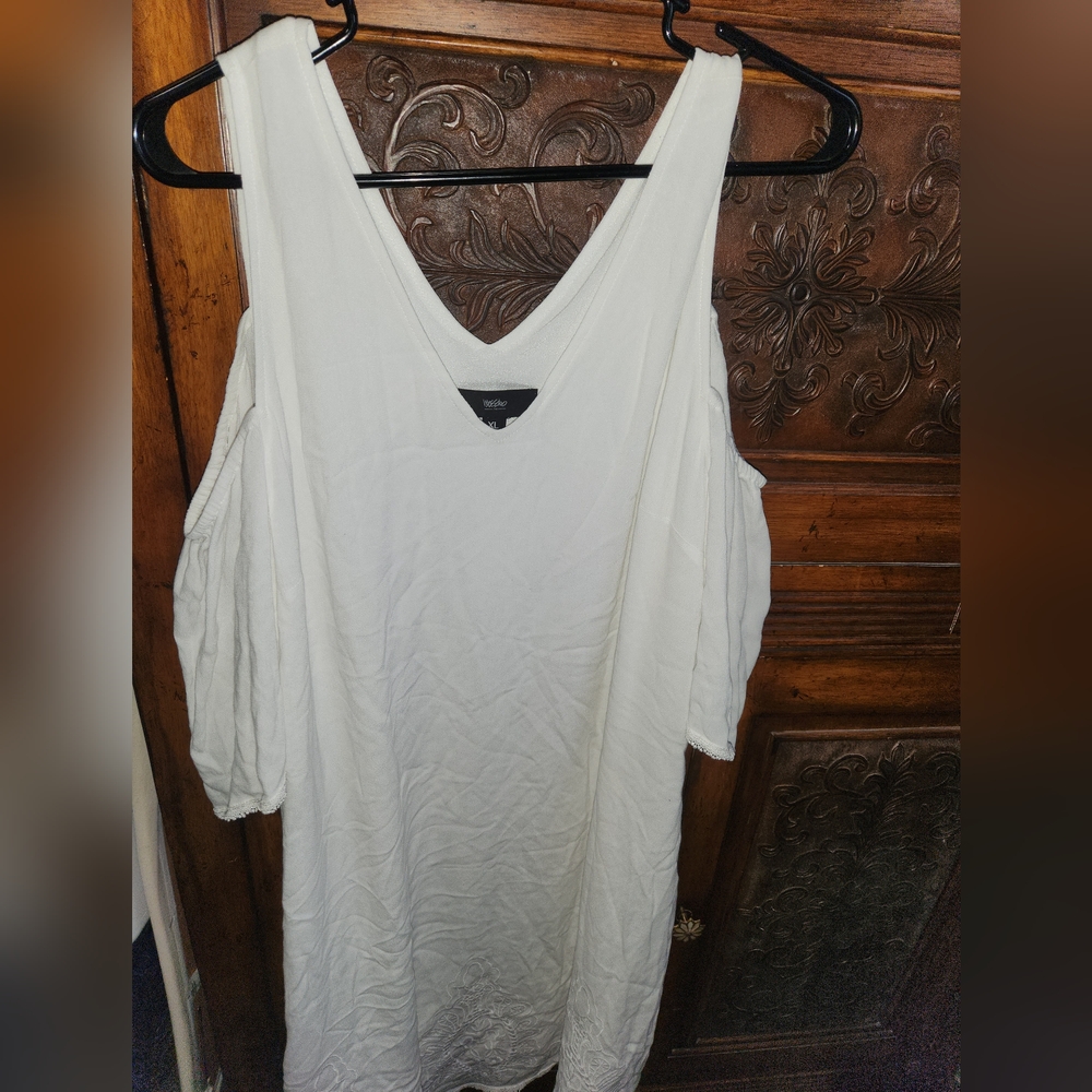 White embroidered summer dress